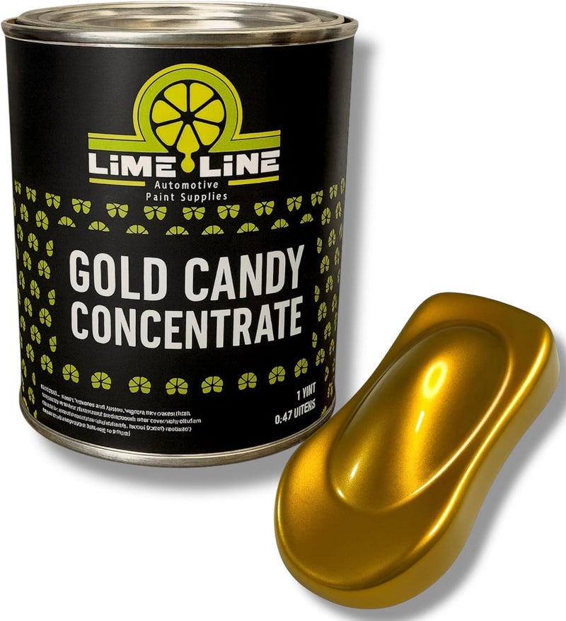 LiME LiNE Transparent Candy Concentrate, Solvet based for Automotive Custom Painting: Mega 16oz (Gold Candy 16oz) - Image 1